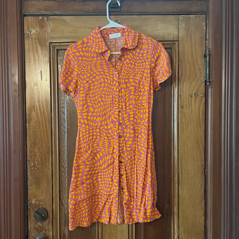 Isalis Orange and Pink Dress